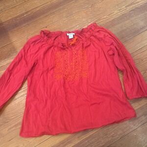 Lucky Brand Red Blouse